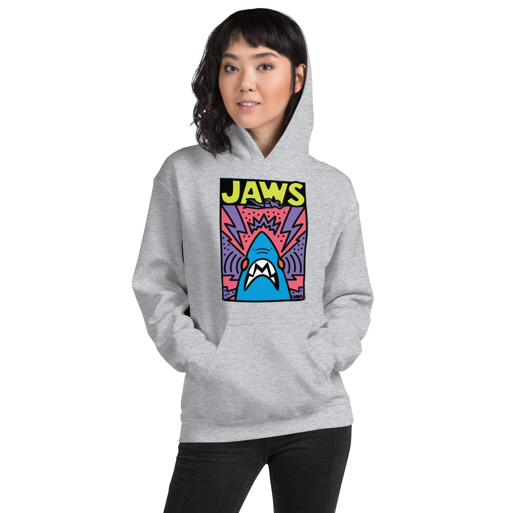 Jaws Movie Poster Doodle Hoodie - Image 3